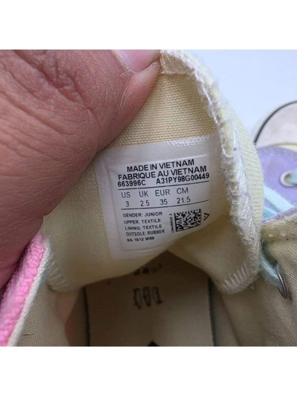 Converse All Star Kids High Tops 3 Pink Yellow Purple Shoes Classic Design